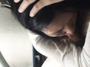 副驾驶口活 堵车时候嫂子不忘深喉口交 坐在保时捷副驾驶的骚货